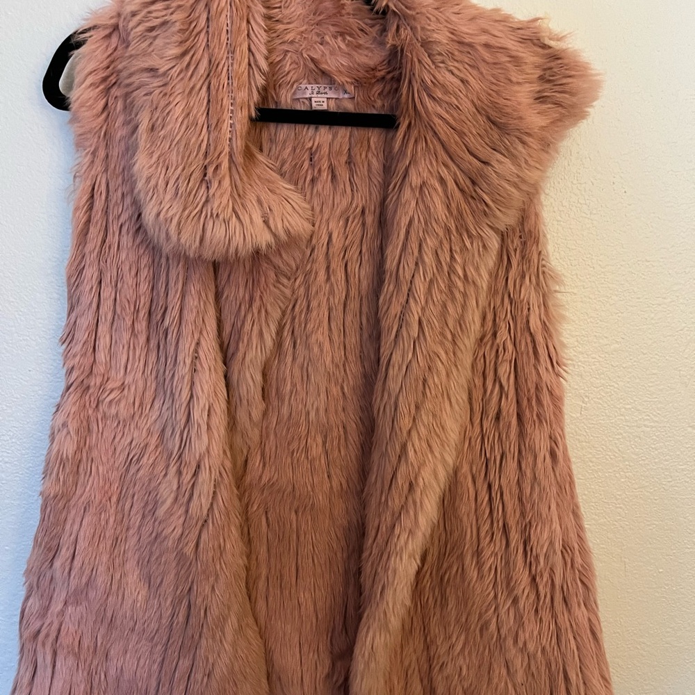 Calypso St. Barth pink Rabbit Fur Vest